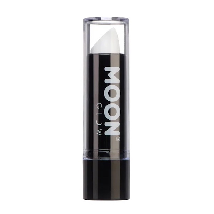 Neon UV Læbestift Intens Hvid - Festmakeup fra Moon Creations