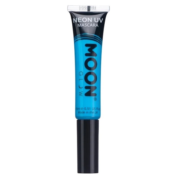 Neon UV Mascara Intens Blå fra Moon Creations - Festklar!