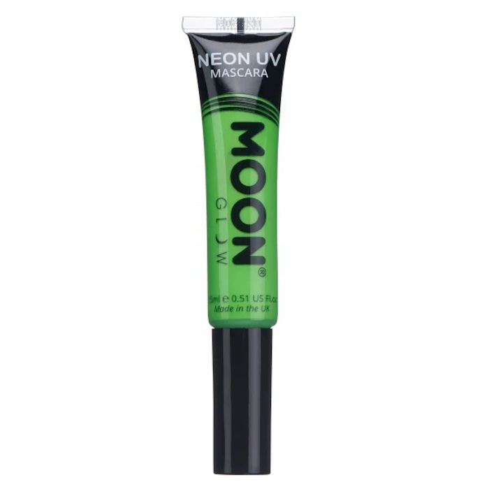 Neon UV Mascara Intens Grøn - Festmakeup fra Moon Creations