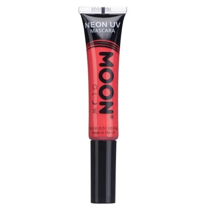 Neon UV Mascara Intens Rød - Festmakeup fra Moon Creations