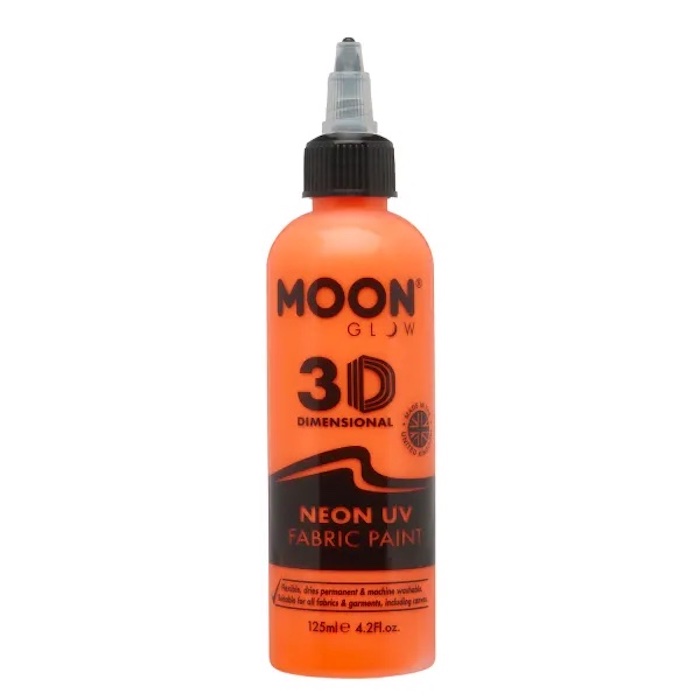 Neon UV Tekstilfarve Orange fra Moon Creations
