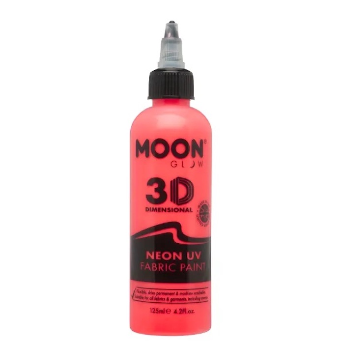 Neon UV Tekstilfarve Rød - Moon Creations Til Fest!