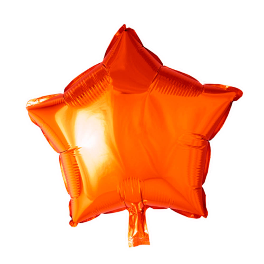 Orange Stjerne Folieballon til Festlige Anledninger