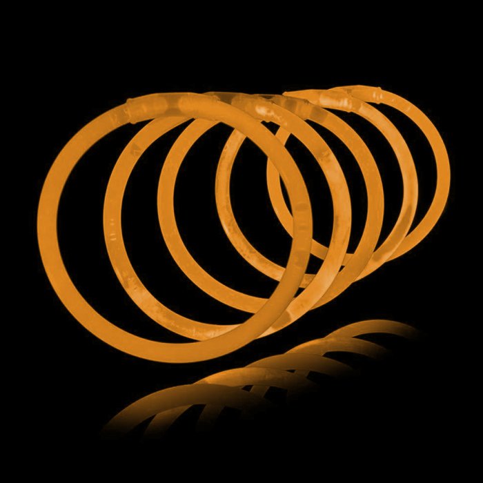 Orange Knæklys 100x - Selvlysende Armbånd på tilbud!