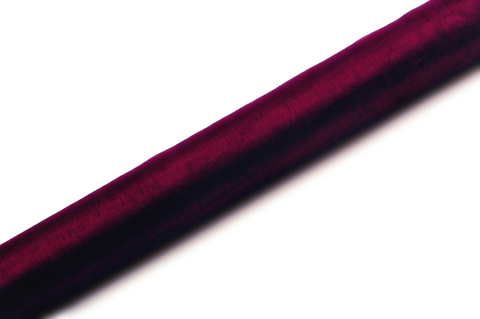 Organza Bordløber Dyb Rød   Meter