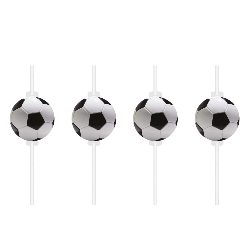Fodbold Papsugerør - 4 stk. til Festen!