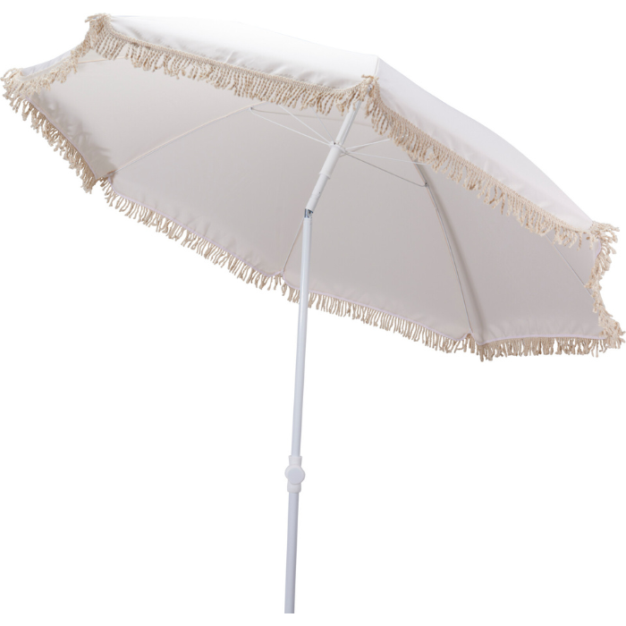 Parasol Med Frynser   Hvid ø160x200cm