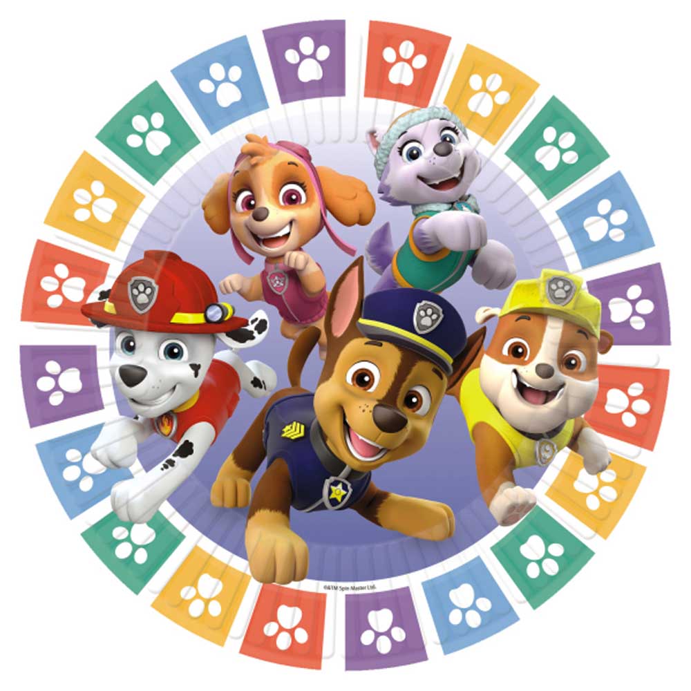 Paw Patrol Paptallerkner – Mighty Pups til Børnefest 8 stk.