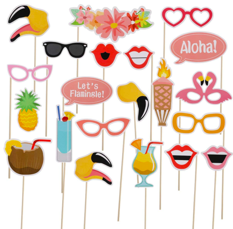 Hawaii Foto Booth Rekvisitter til Fest 21x