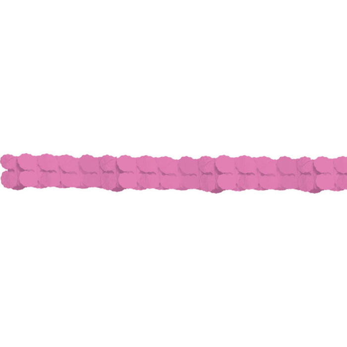 Lang Pink Papir Guirlande - Perfekt til Festdekorationer