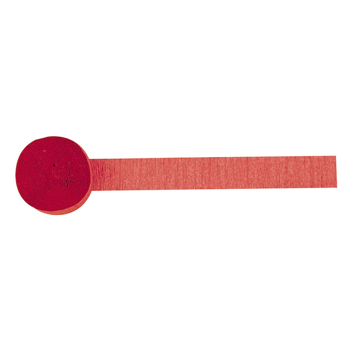 Rød Crepe Streamer 24 Meter
