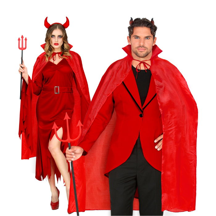 Rød Djævel Kappe Unisex - Perfekt til Halloween Fest!