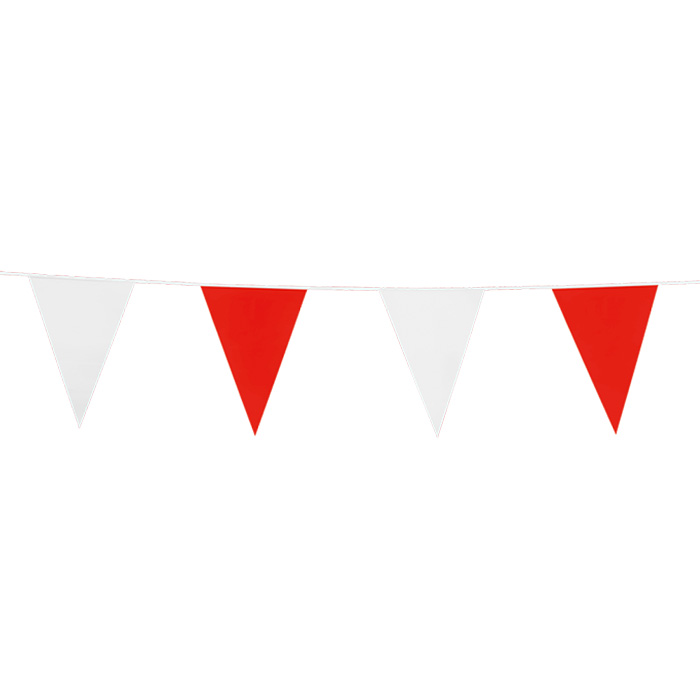 Rød Hvid Flagguirlande 10 Meter til Danmark Tema