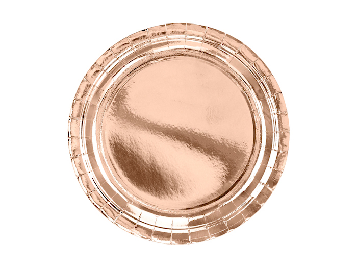Rose Gold Paptallerken 6 stk. - Perfekt til fest!