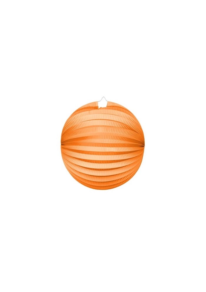 Rund Orange Papir Lanterne - Perfekt til Fest!