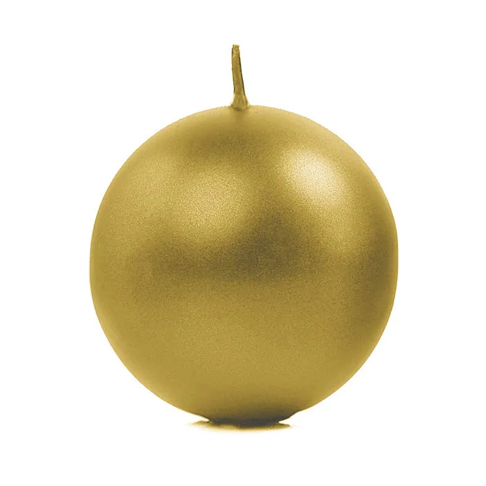 Runde Guld Stearinlys - Perfekte til Julen!