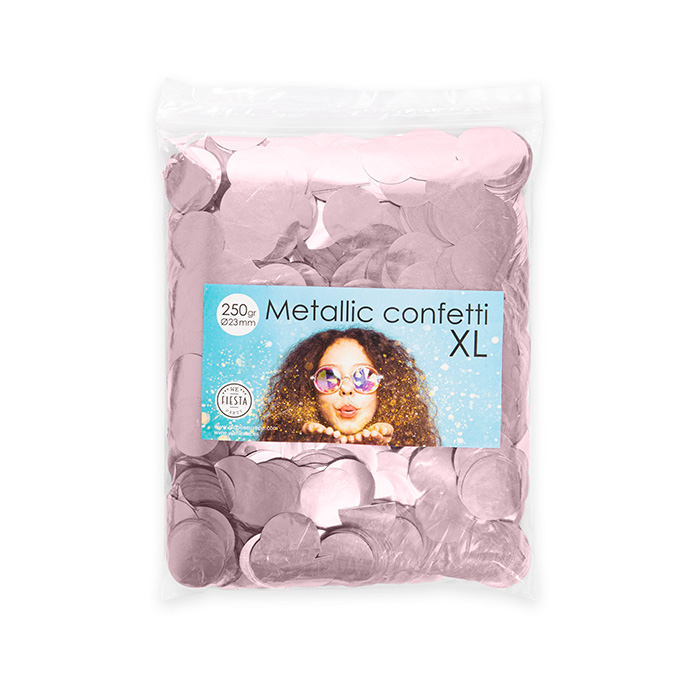 Rundt Metallisk Rose Gold Konfetti - 250 Gram Festtilbehør