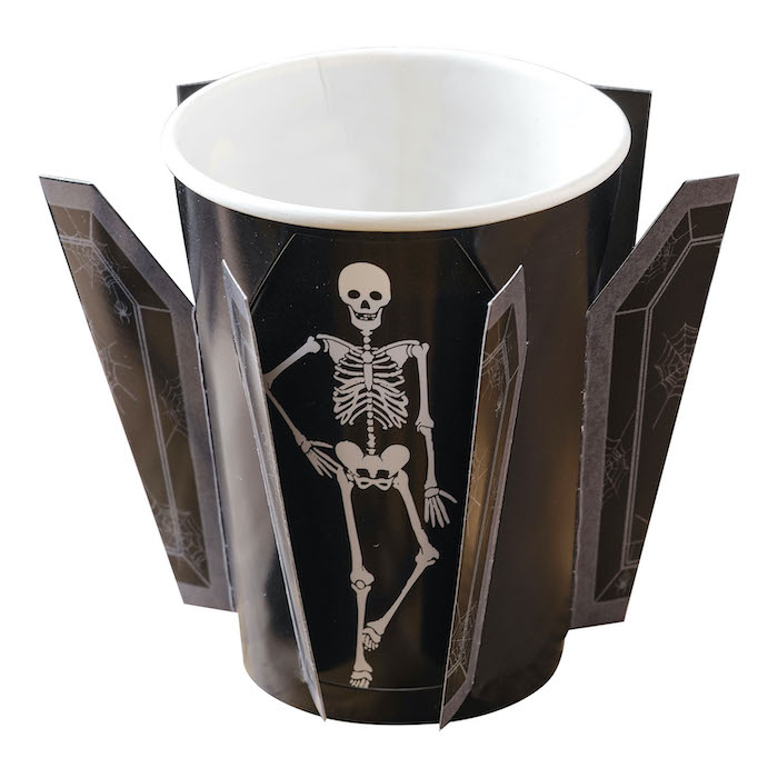 Skelet i Kiste Papkrus - Perfekt til Halloween Fest!