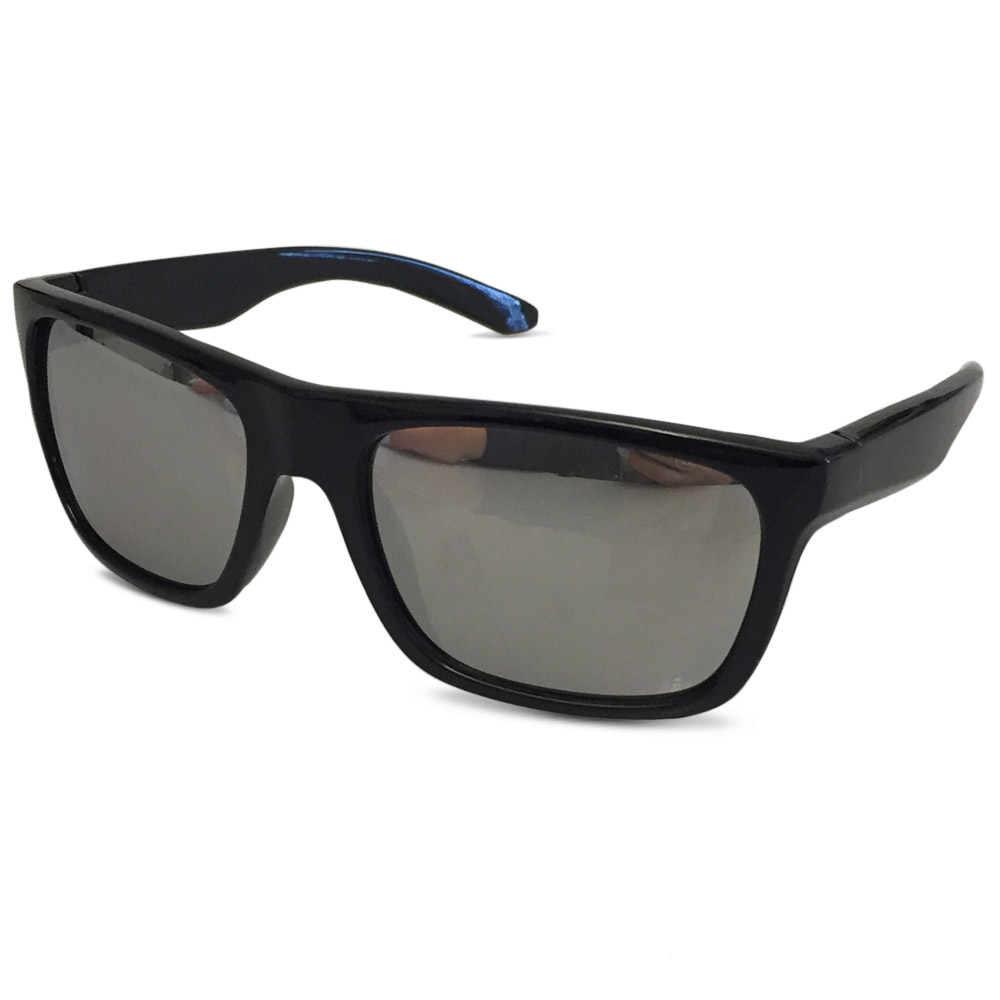 Wayfarer solbriller "Worland" med sølv spejlrefleks