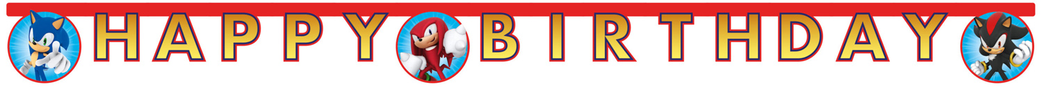 Sonic Fødselsdagsbanner 2m – Festlig Dekoration til Fester!