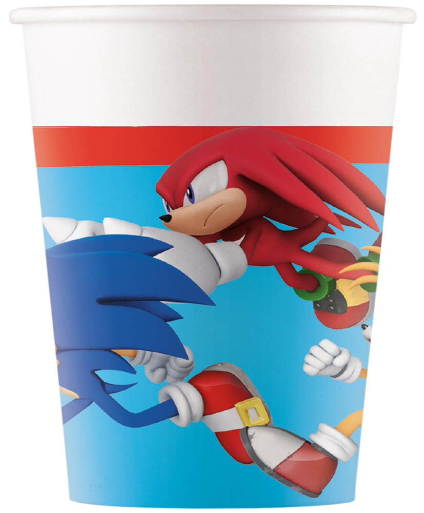 Sonic Papkrus til Fødselsdag - 8 stk. Festlig Dekoration
