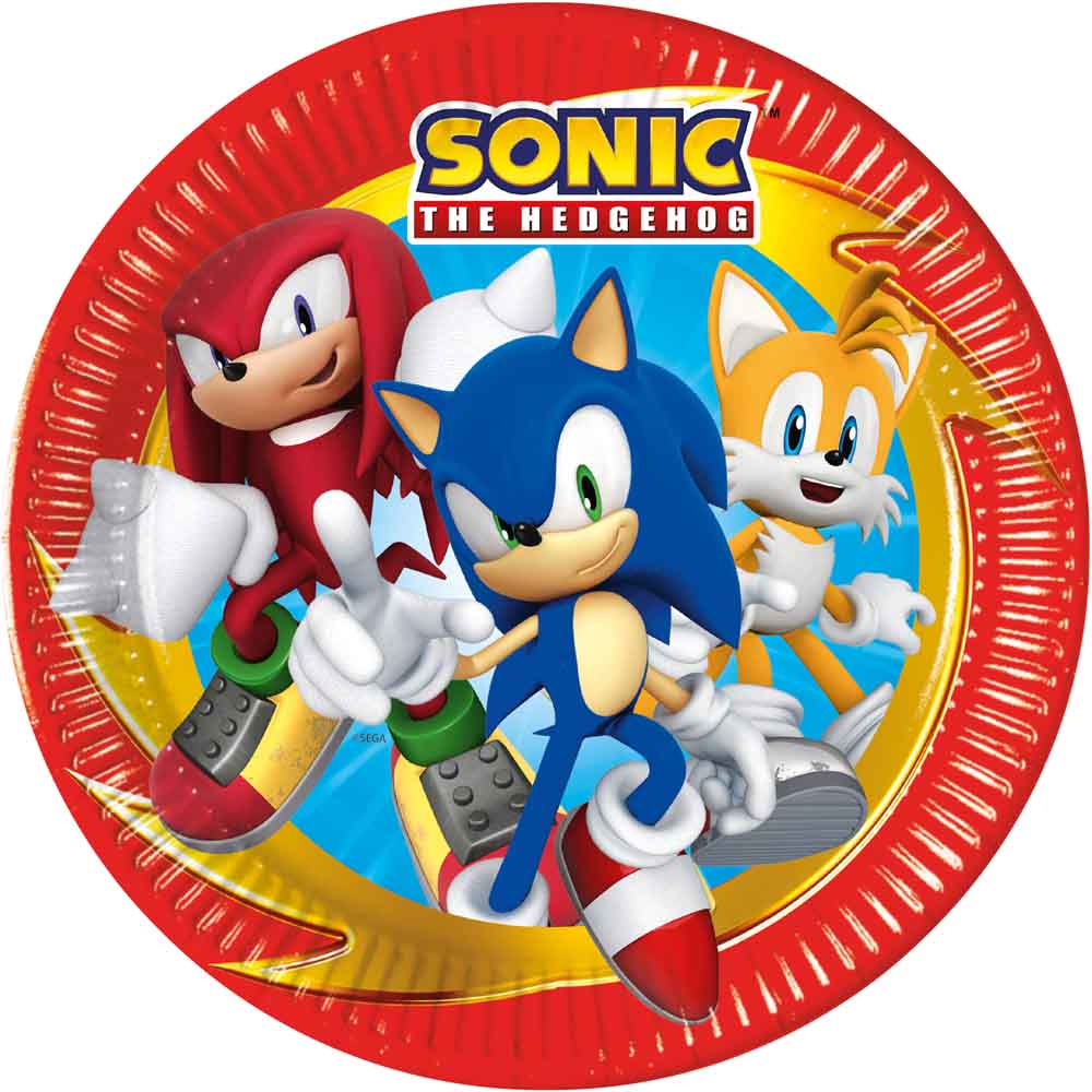 Sonic Paptallerkner – 8 stk til Uforglemmelig Fest!