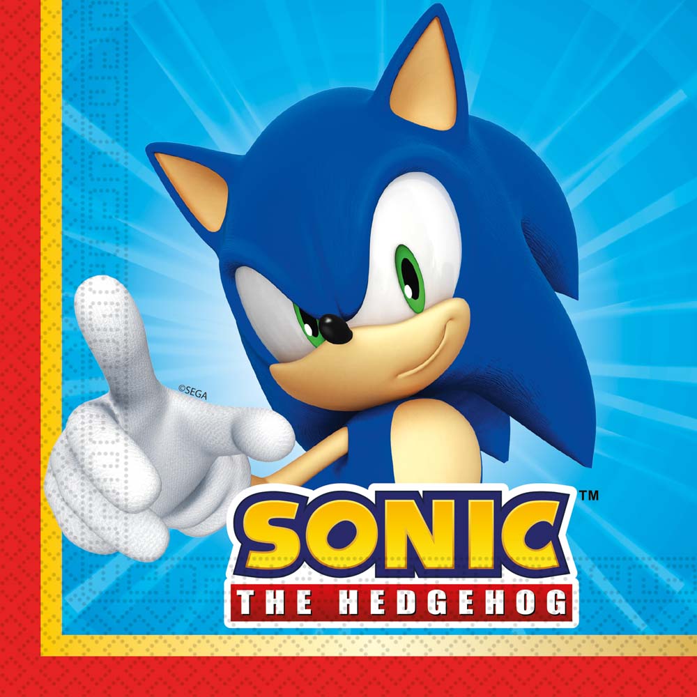 Sonic Fødselsdag Servietter – 20 Stk til Festlige Fejringer