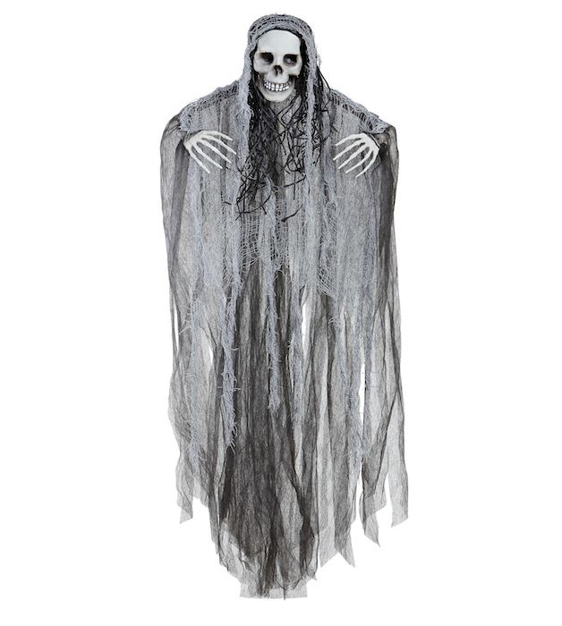 Sort Skelet Spøgelse - Halloween Dekoration til Fest