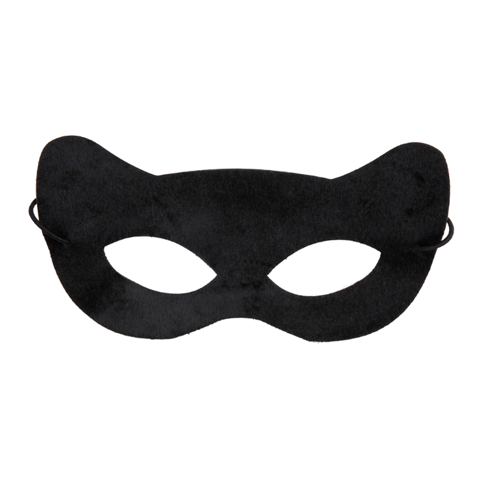 Sort Katteøje Maske - Perfekt til Fest og Halloween!