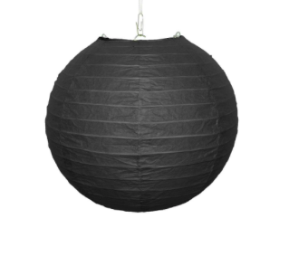 Sort Halloween Lanterne 30 cm - Perfekt til dekoration
