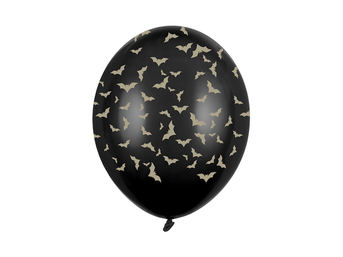 Sorte Halloween Balloner med Flagermus Motiv 6x30cm