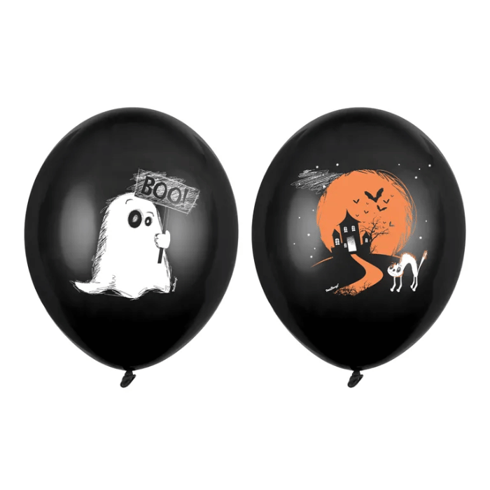Sorte Halloween Balloner - 6 stk. til festlig dekoration