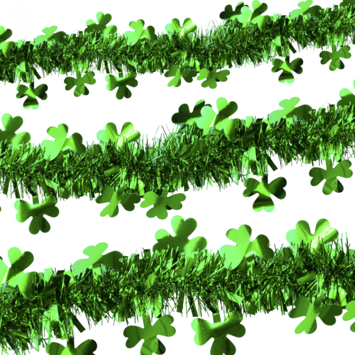 St. Patricks Day Grøn Lametta Guirlande - Festlig Dekoration