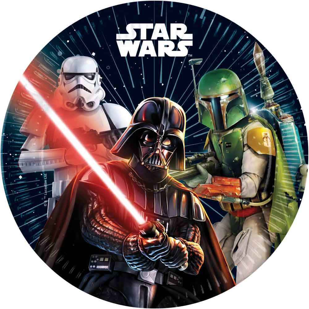 Star Wars Paptallerkner - 8 stk. med Darth Vader & Stormtrooper