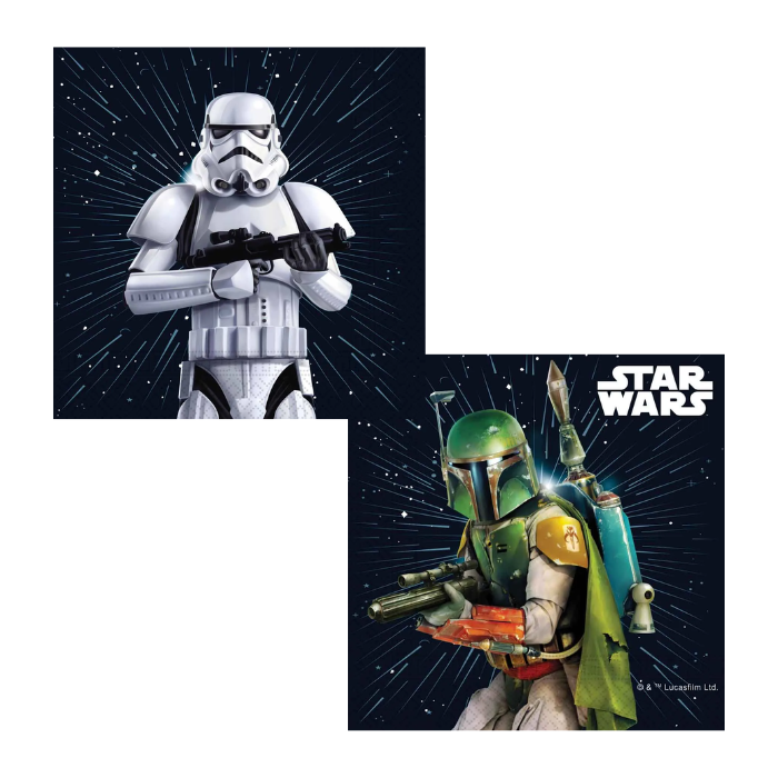 Star Wars Servietter - 20 stk. 33x33 cm til fest!