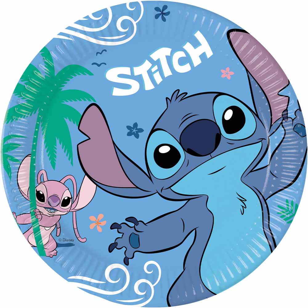 Stitch Paptallerkner til Børnefødselsdag – 8 Stk. Tilbud!