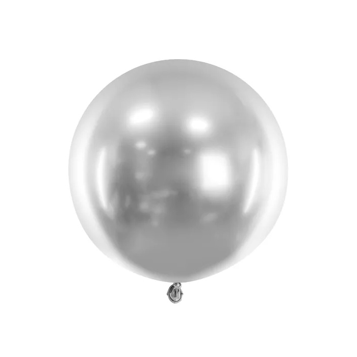 Stor Rund Sølv Ballon 60