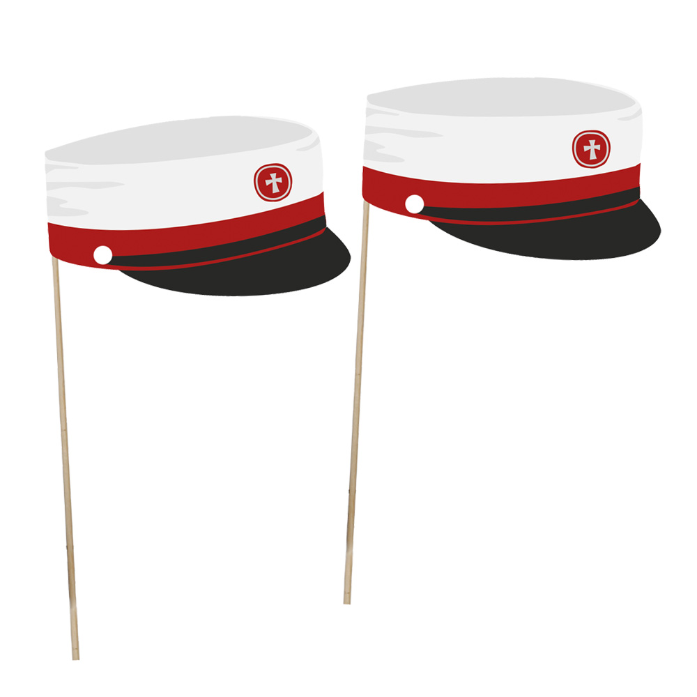Røde Studenterflag med Huesymbol – 5 stk til Festen!