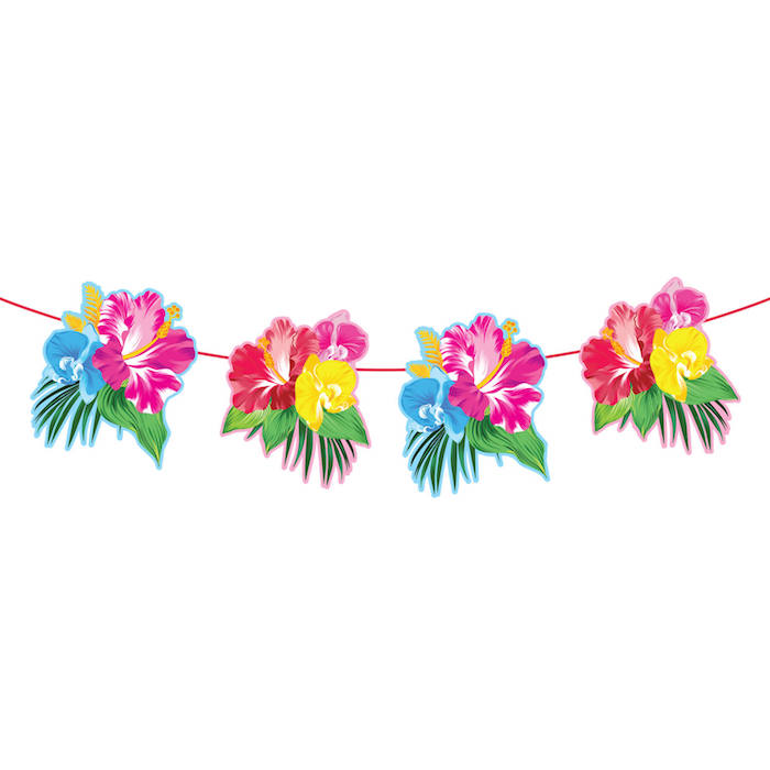 Tropisk Blomster Guirlande til Hawaii Tema Fest