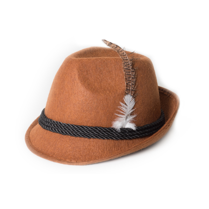 Tyrolerhat Til Oktoberfest Bayern Brun Unisex One-size