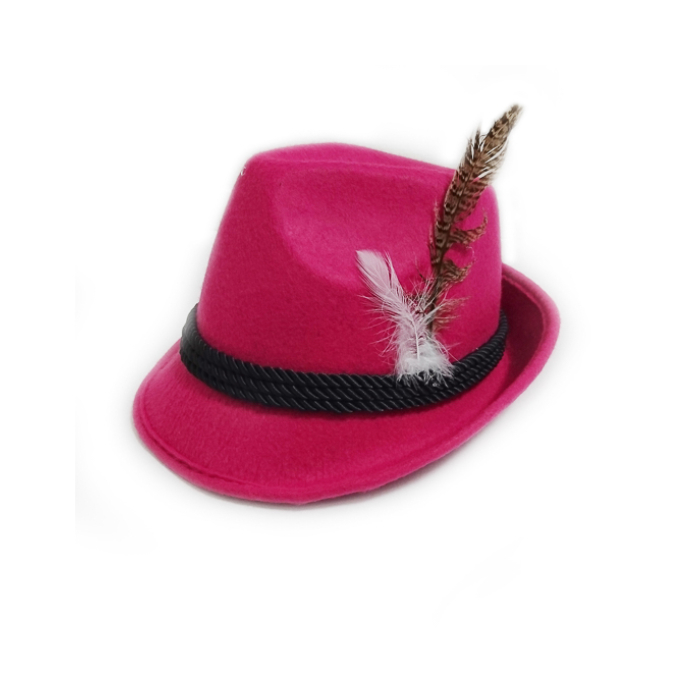Tyrolerhat i pink til Oktoberfest for kvinder - Festklar!