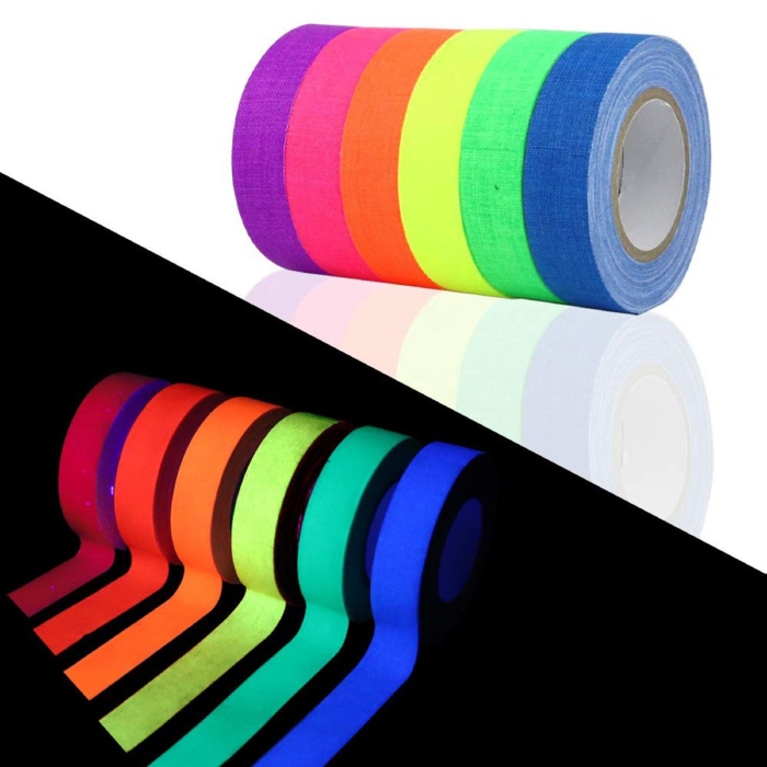 Neon Tape 6x Selvlysende Neon Tape