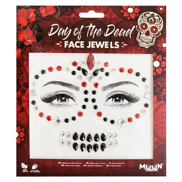 Ansigtssmykker til Day of the Dead - Festlig udsmykning