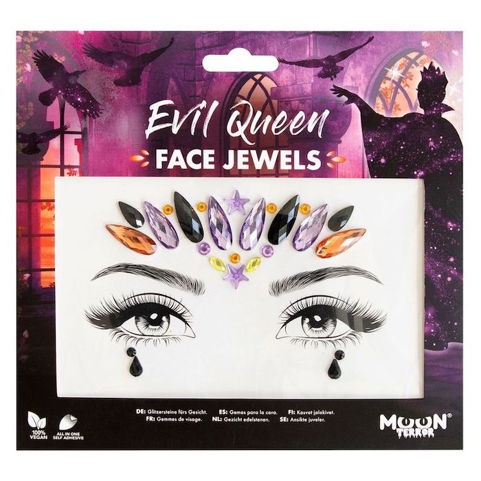 Ansigtssmykker til Evil Queen - Perfekt til festudklædning!