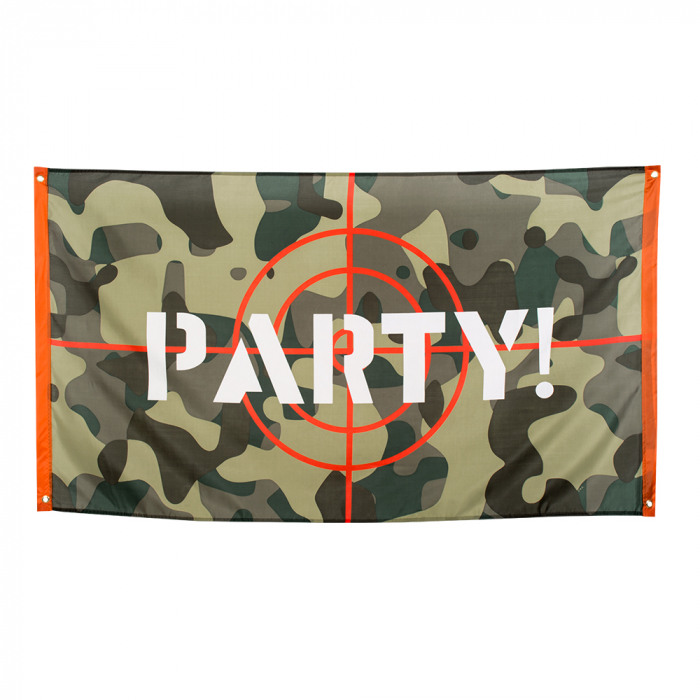 Army "Party" Flag 90 x 150 cm - Festlig Dekoration