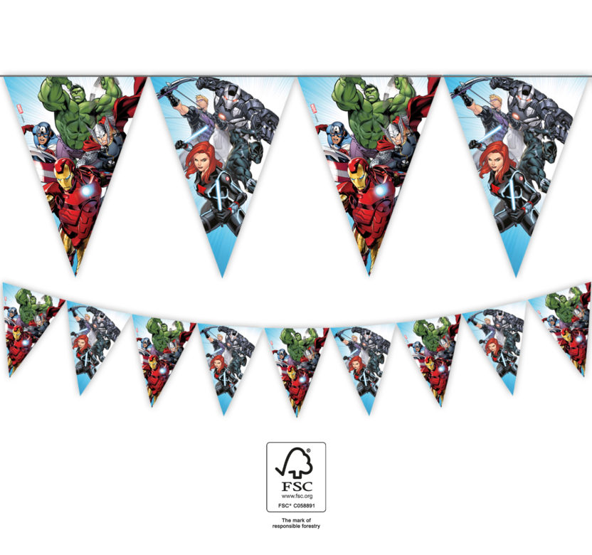 Avengers Fødselsdagsbanner med Superhelte Motiver