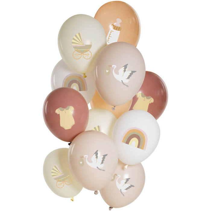 Baby Balloner Nude 12 stk. - Perfekte til festlige anledninger