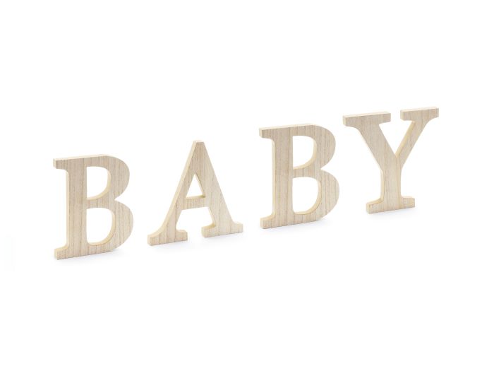 Baby Bogstavsdekoration i Træ - Perfekt til Festen