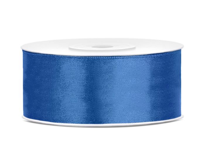 Blå Satinbånd 25 mm x 25 m - Perfekt til udsmykning!