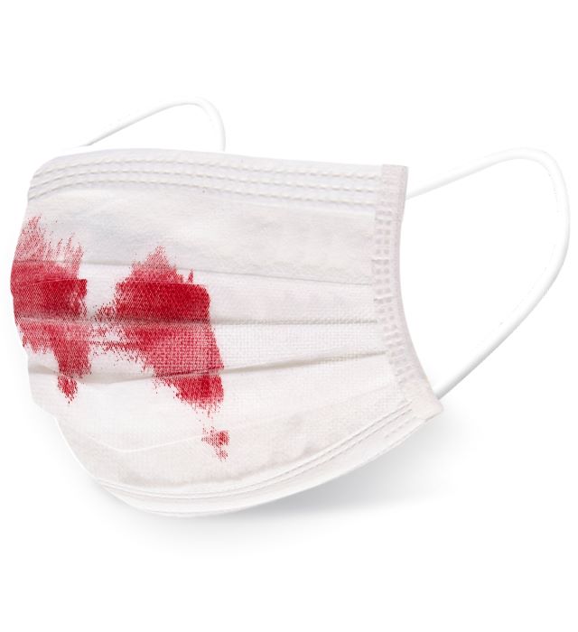 Blodig Mundbind i Polyester - Perfekt til Halloween!